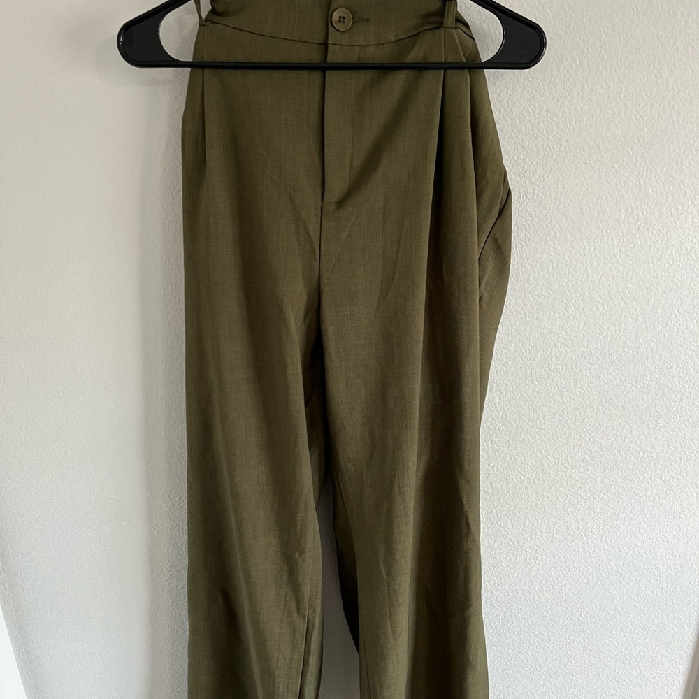 Amazon Green Tailored High-Waisted Trousers
